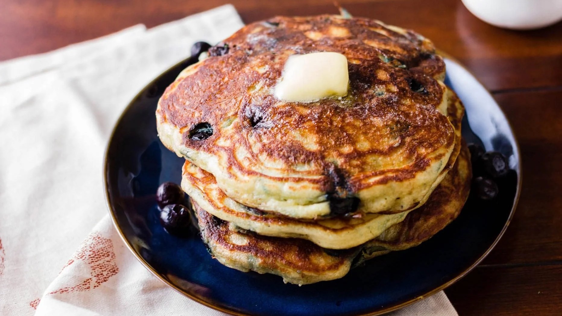 Blueberry Kefir Pancakes