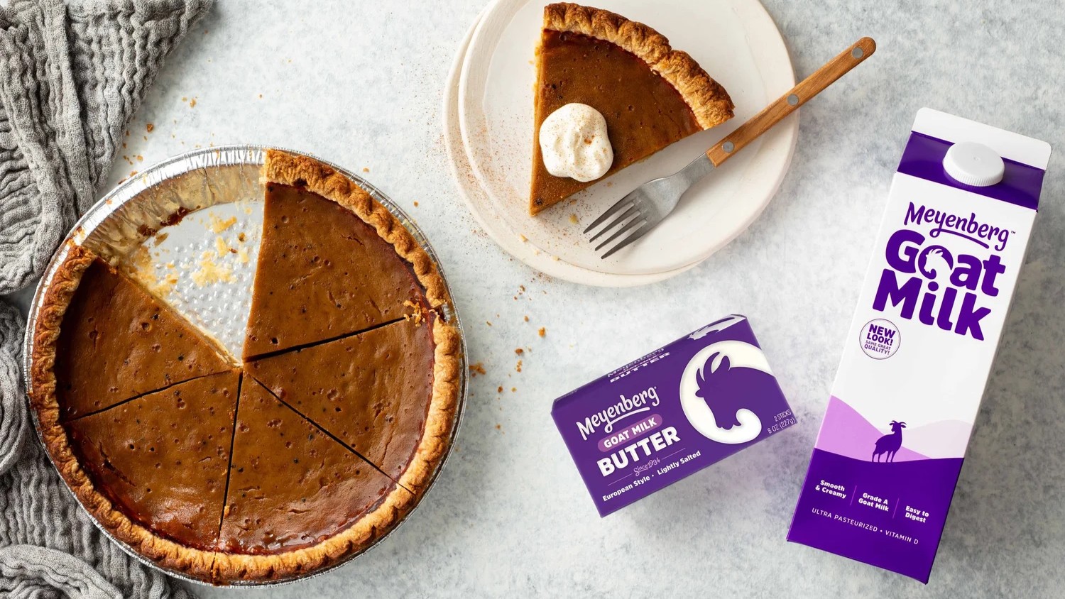 Chai-Spiced Goat Milk Pumpkin Pie | Meyenberg Goat Milk