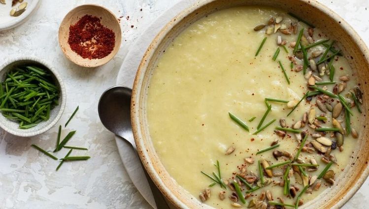 Potato Leek Soup with Goat Milk